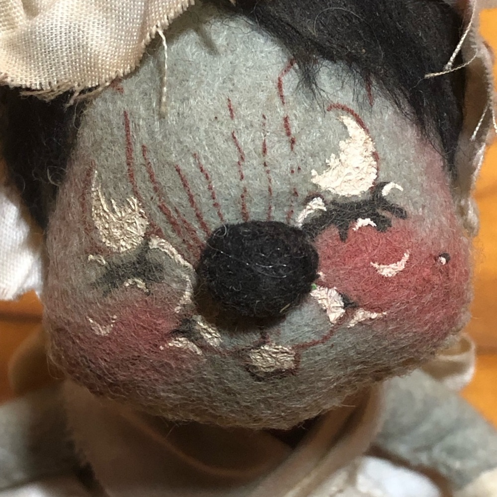 Maiden Mouse With Harvest Basket 1981 Vintage Hard To Find Annalee Doll 6 Inch - Picture 4 of 4